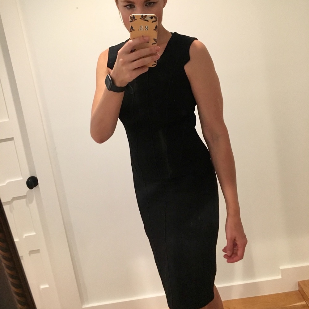 Helmut Lang Black Wool Dress
